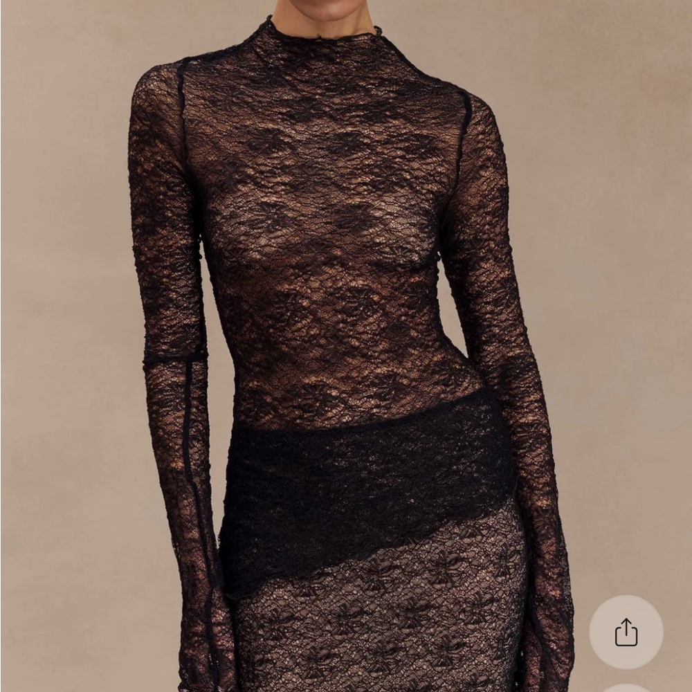 Meshki Black Lace Top
